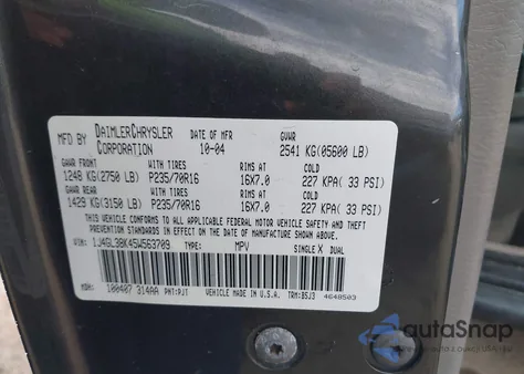 2005 Jeep Liberty Renegade from USA, damaged, VIN 1J4GL38K45W563709